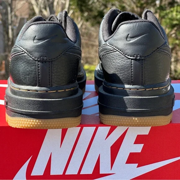 Nike Air Force 1 Luxe "Black Gum" Low-Top Casual Sneakers - Mens 9Womens 10.5